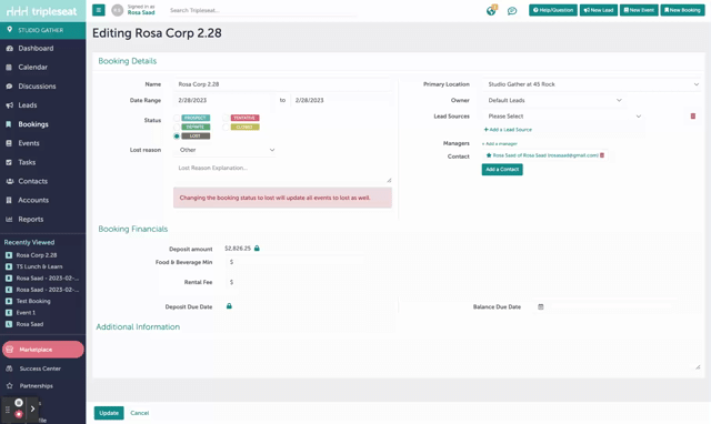 Bookings - Studio Gather - Tishman Speyer - Tripleseat (1)