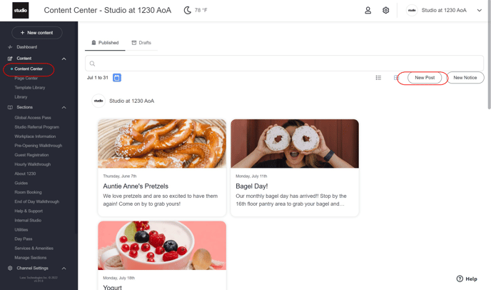 KB - Tile content center home