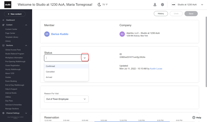 KB2 - GUEST STATUS DROPDOWN