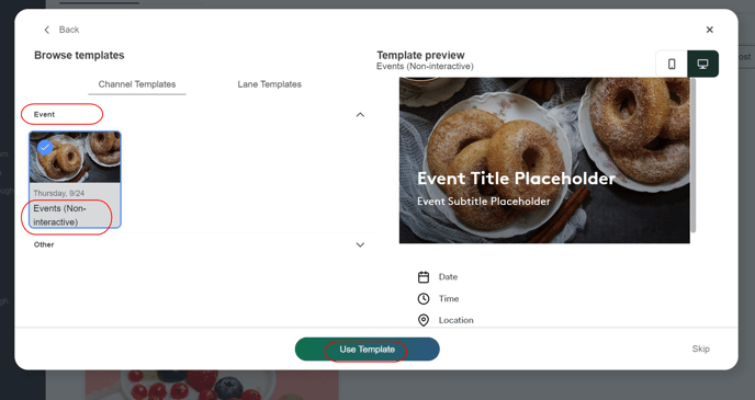 KB2 - TILE TEMPLATE SELECTION