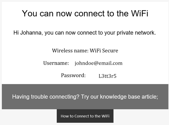 Wifi example login
