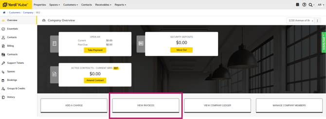 yardi - view invoices